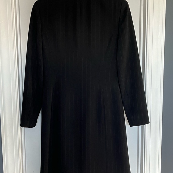 VTG Ann Taylor Elegant Black Double-Breasted Executive Boss Coat Dress Sz 2 EUC - Picture 5 of 16